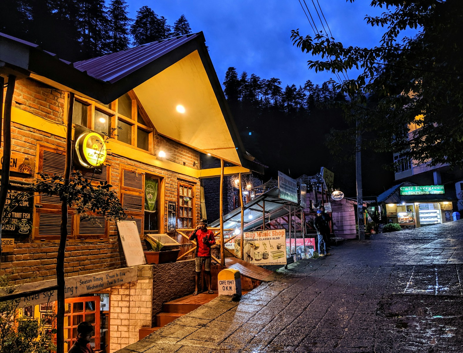 wooden house during sunset