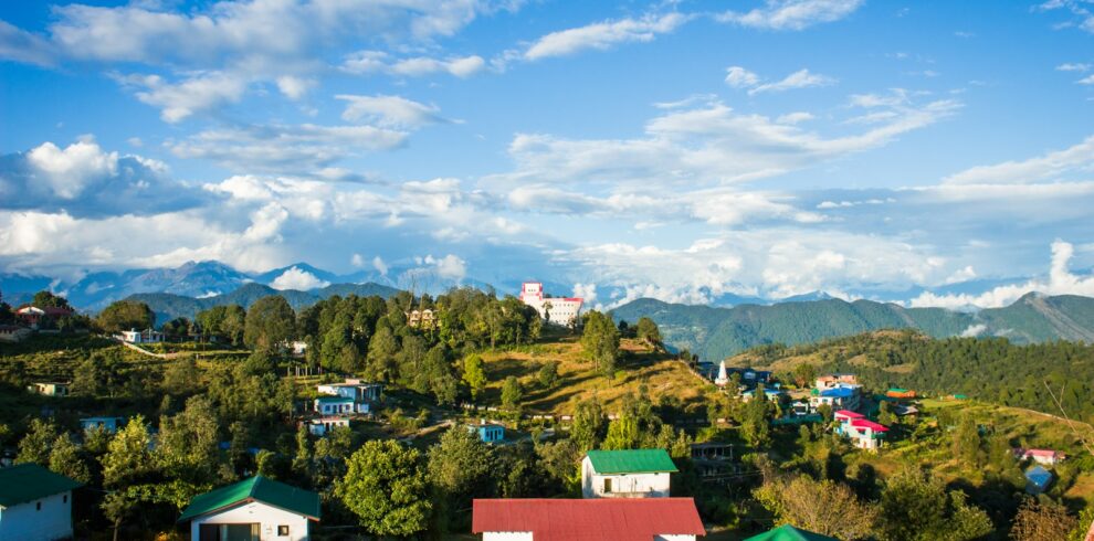 a group of houses in a valley